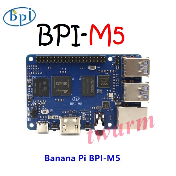 香蕉派 Banana Pi M5 (BPI-M5) 開發板 Amlogic S905X3 四核主板(4G內存+16G閃存