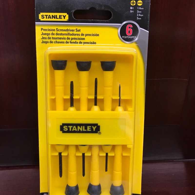 Stanley 6支精密膠把螺絲起子組