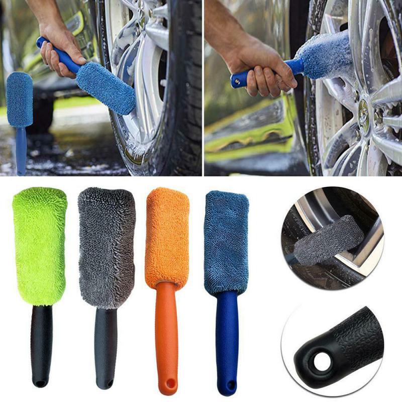 1 件裝洗車細節汽車清潔刷超細纖維輪輞刷,適用於汽車後備箱摩托車汽車美容刷