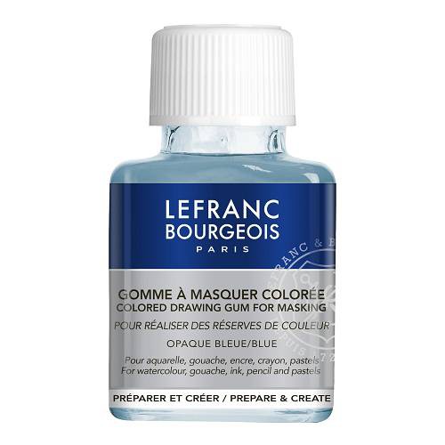法國LEFRANC BOURGEOIS (LB)羅浮 MASKING FLUID 專家級 水彩留白膠 75ml (藍色)