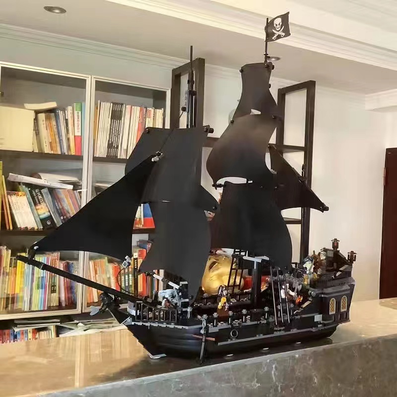 積木 加勒比海盜船模型 兼容樂高 黑珍珠號安妮女王號 瓶裝玩具 禮物 帆船模型 積木模型 收藏