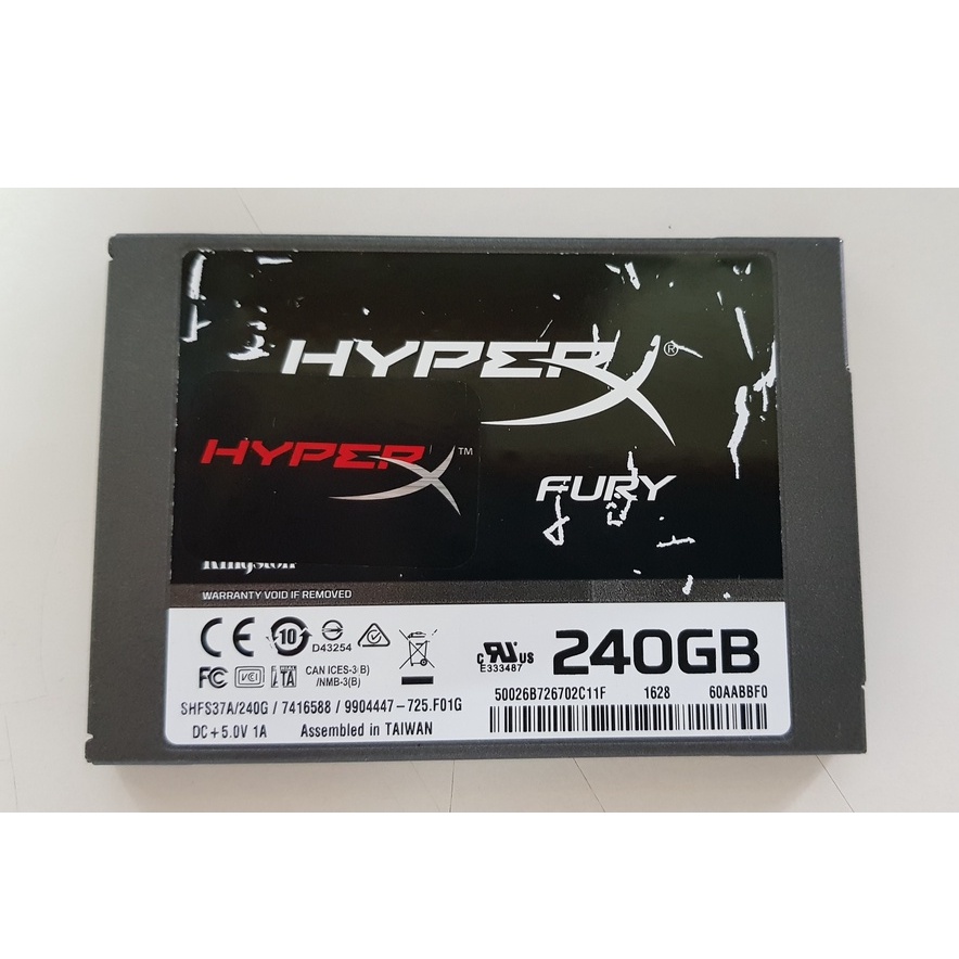 Kingston 金士頓 HyperX FURY SATA 3 2.5吋 240G SSD 固態硬碟