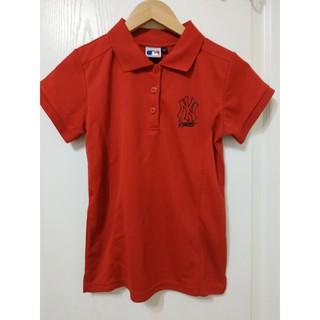 衣 / MLB洋基紅色短袖排汗POLO衫（Ｓ）