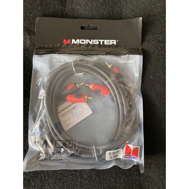 現貨美國Monster Cable M100I怪獸3米300公分無氧銅發燒線雙RCA音頻線信號線訊號線