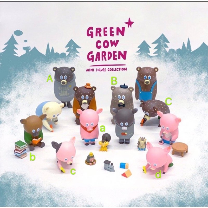 🐻現貨🧸 How2work BG熊  小川耕平 Green Cow Garden mini figure bg bear