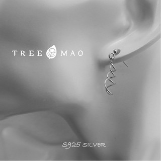 雙線螺旋 純銀耳環 Tree Mao 旋轉 純銀耳環 DNA系列 古著 古風 銀飾 925純銀耳環 防敏耳環