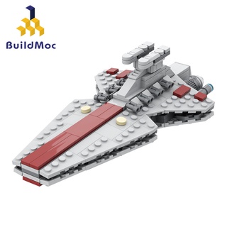 Buildmoc 星球大戰共和國攻擊巡洋艦太空船模型積木教育組裝玩具禮物 289PCS MOC-53074