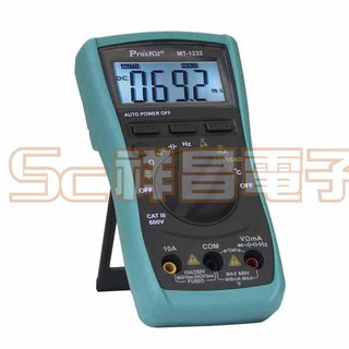 【祥昌電子】Pro'sKit 寶工 MT-1232 3 3/4自動數位電錶 附頻率.電容 萬用電錶 三用電錶 液晶電錶