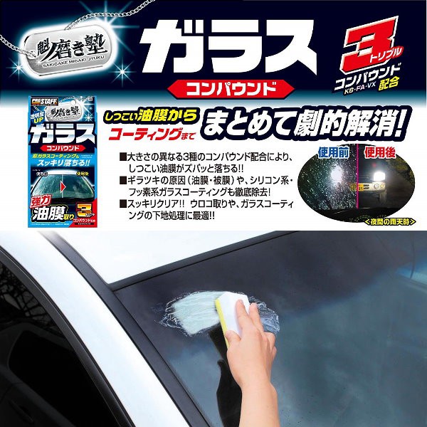 和霆車部品中和館 日本prostaff 魁玻璃油膜研磨去除劑玻璃鍍膜前基礎處理容量80g 品番a 60 蝦皮購物