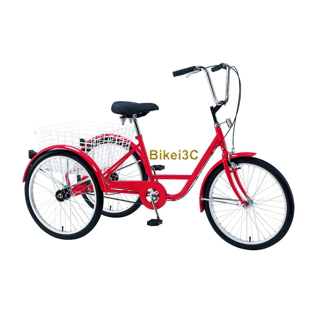 【拜客愛3C】台灣製三輪自行車三輪車24吋紅色