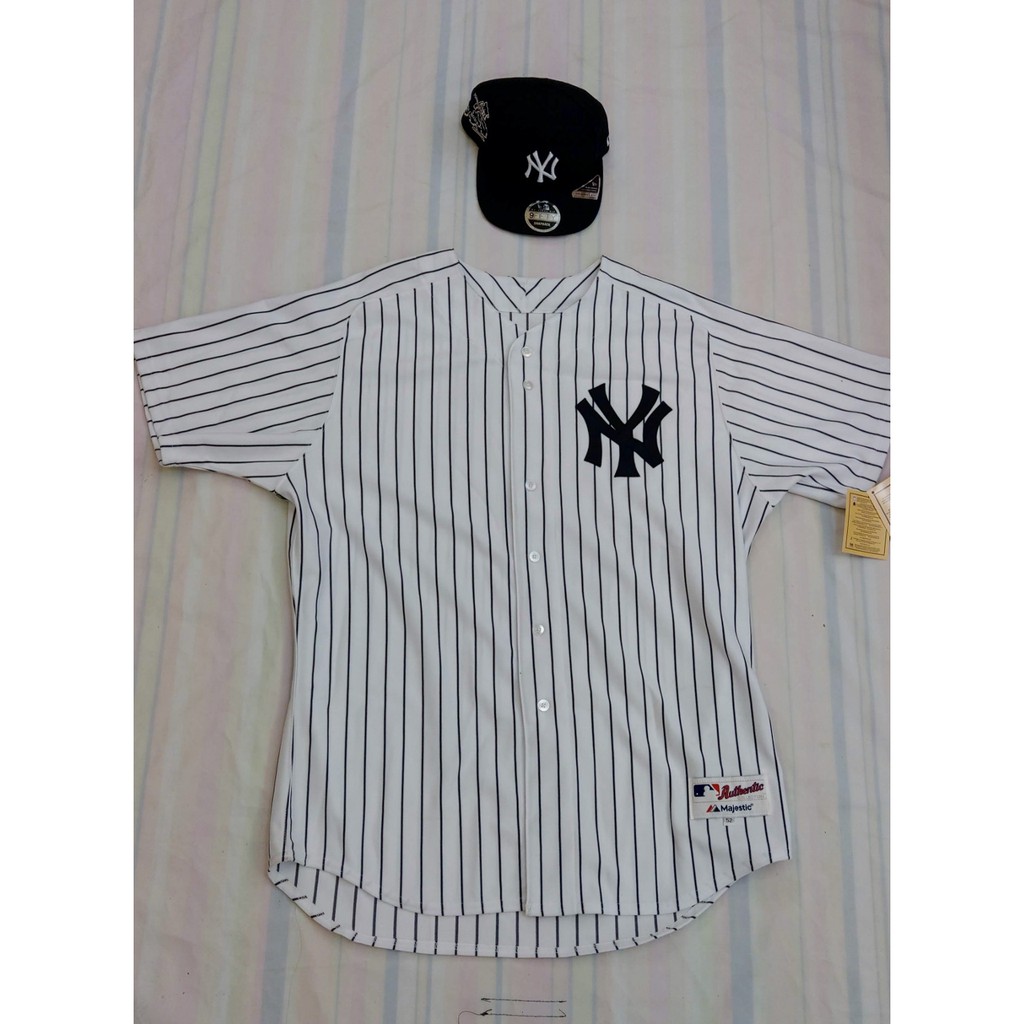 全新送帽子 52 洋基 傳奇球星 Mickey Mantle MLB Yankees Majestic AU 球員版球衣