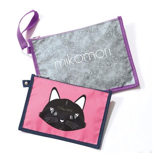 🍓寶貝日雜包🍓日本雜誌附錄 mikomori收納包兩件組 貓黑收納包 變形蟲包 化妝包 旅行包 手拿包