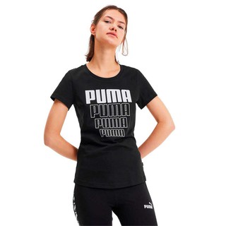 Puma Rebel 疊字燙印短TEE 女 黑【 Watch On-line Store】