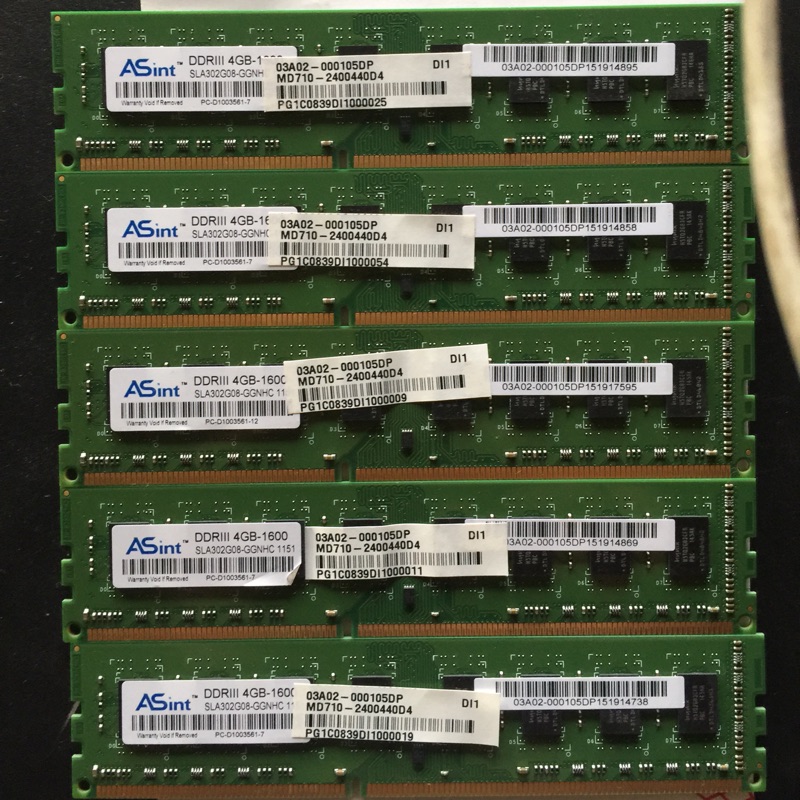 Asint 4g ddr3 1600 記憶體 （華碩拆機良品）