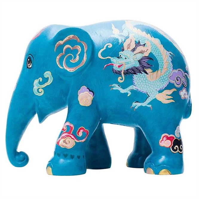 長輩生日 60大壽 藝術品 龍與鳳 新年禮 祝壽禮 純手工繪製 大象巡遊