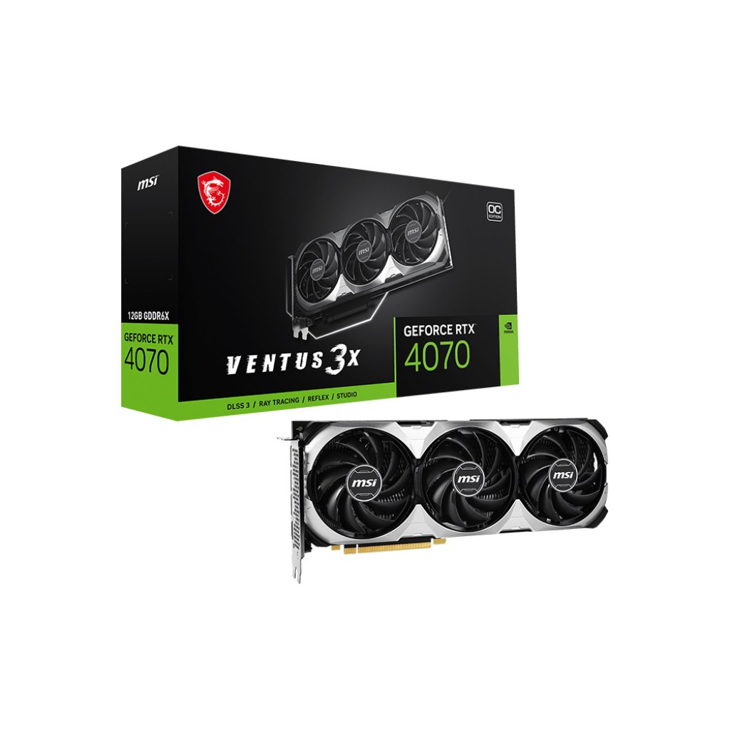 微星 RTX4070 VENTUS 3X 12G OC 4070/8Pin電源/30.8cm 廠商直送