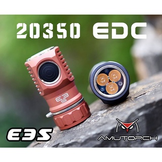 原裝 Amutorch E3S 手電筒 3000 流明迷你 EDC 手電筒 18350 電池野營遠足燈 6500K