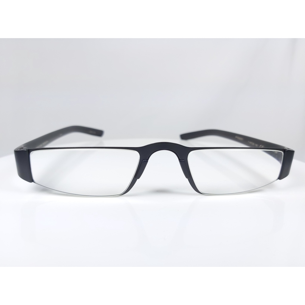 『逢甲眼鏡』PORSCHE DESIGN老花眼鏡 全新正品 黑色 金屬細方框 經典設計款 +200度【P8801 P】