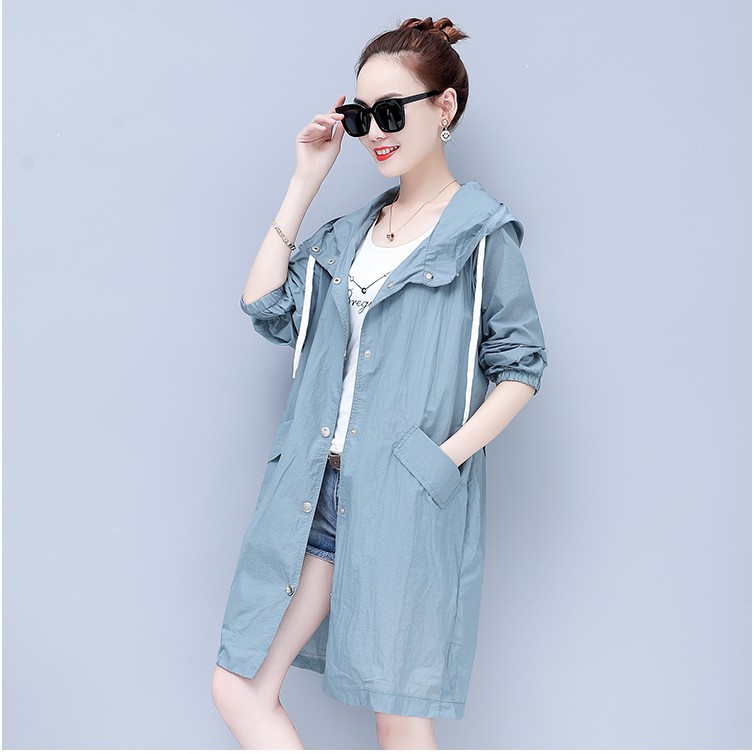 防曬外套薄外套抗uv 風衣沙灘涼感衣罩衫防曬防曬透氣外套韓版時尚涼感立領開叉開衫口袋 蝦皮購物