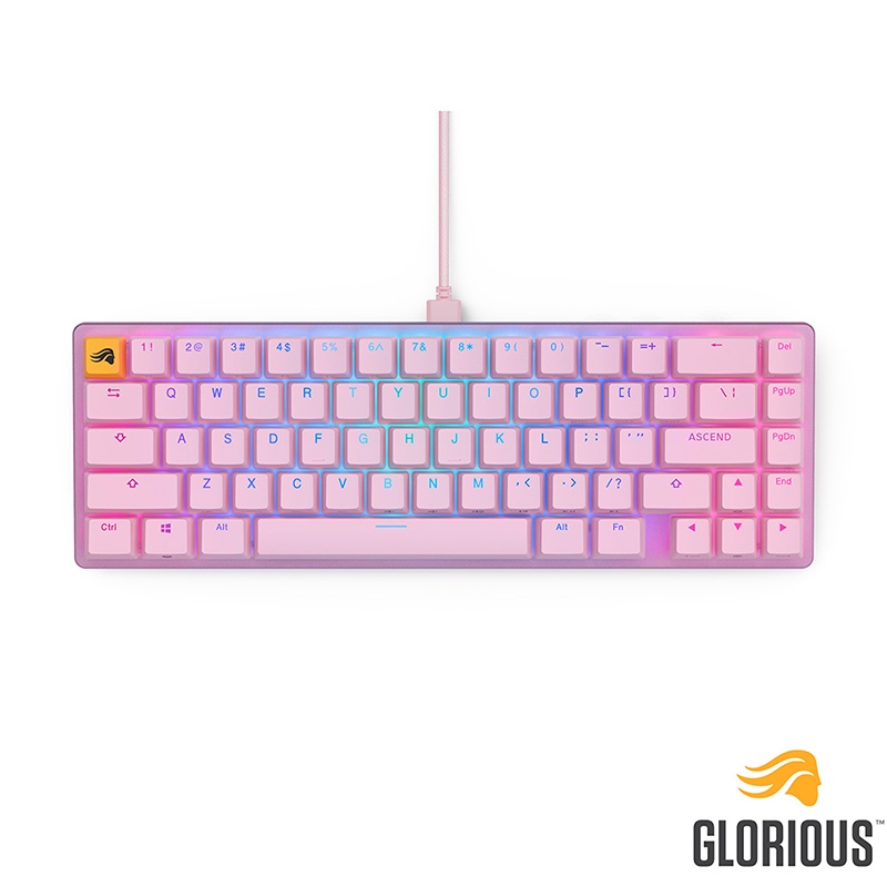 Glorious GMMK 2 Compact 65% RGB模組化機械式鍵盤 Fox軸 英文 - 粉