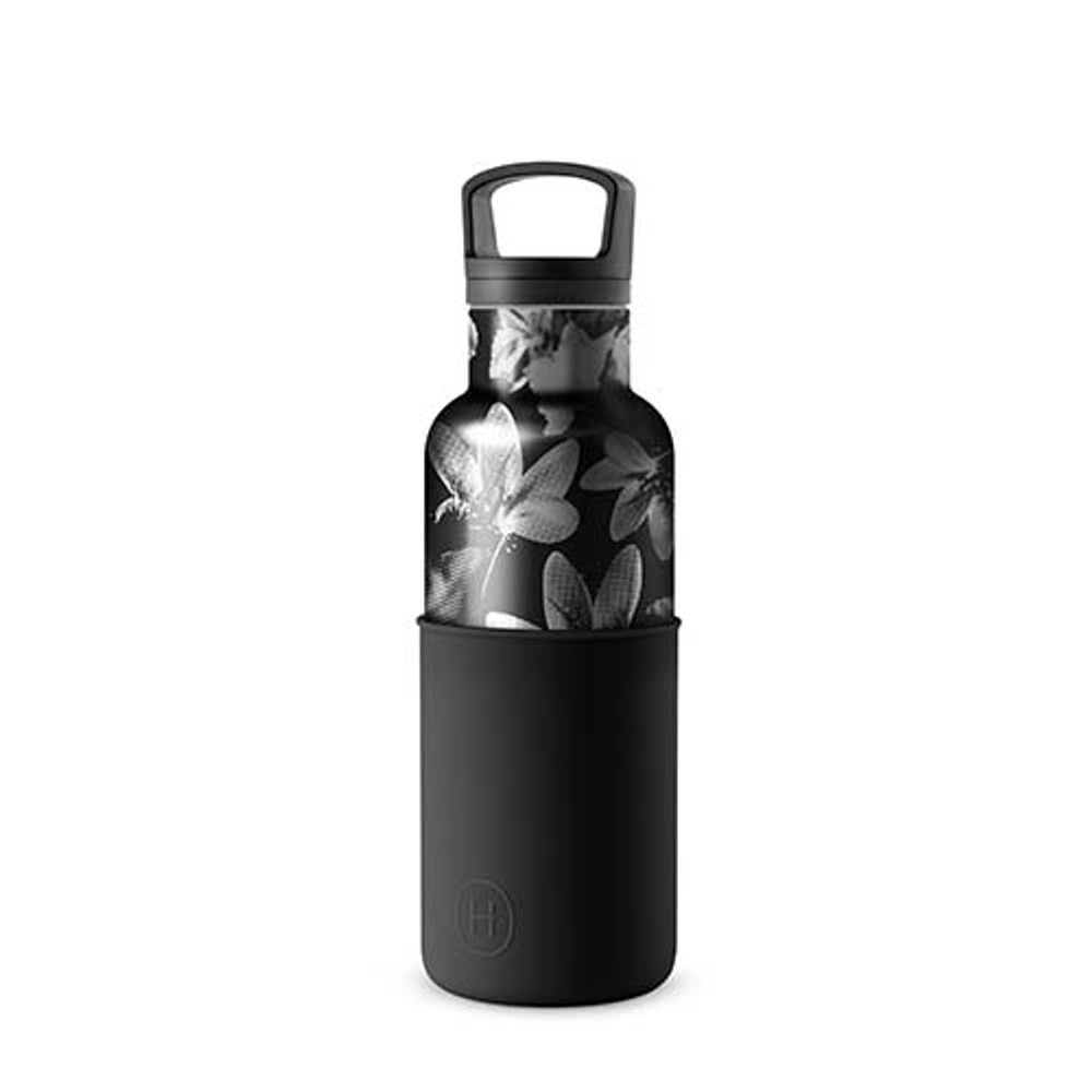 【HYDY】時尚保溫瓶 油墨黑-黑花瓶 (480ml)