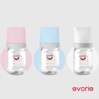 【evorie】Tritan防脹氣寬口160mL嬰兒彩色蓋奶瓶(雙包裝) |優於ppsu|臺灣現貨貝親小獅王奶嘴可共用