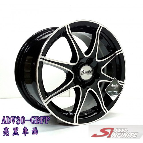 【FK鋁圈】15吋 4/100 ADV-30 亮黑車面