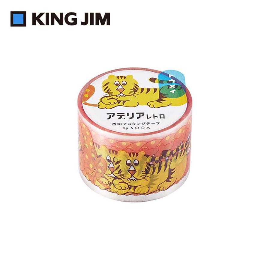 KING JIM Hitotoki Soda透明PET卷狀膠帶/ 30MM/ 老虎同伴/ CMT30-013 eslite誠品