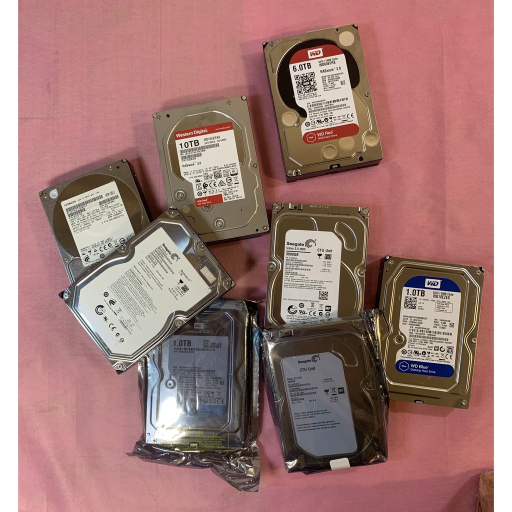 [二手] Seagate WD 紅標 黑標 紫標 750G/1TB/2T/3TB/4TB 3.5吋 HDD 硬碟 低時數