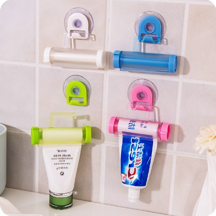 FUN先生的生活志 創意 吸盤可掛式擠牙膏器 牙膏掛架 多功能 洗面奶牙膏手動擠壓器 擠牙膏器 洗面奶收納架