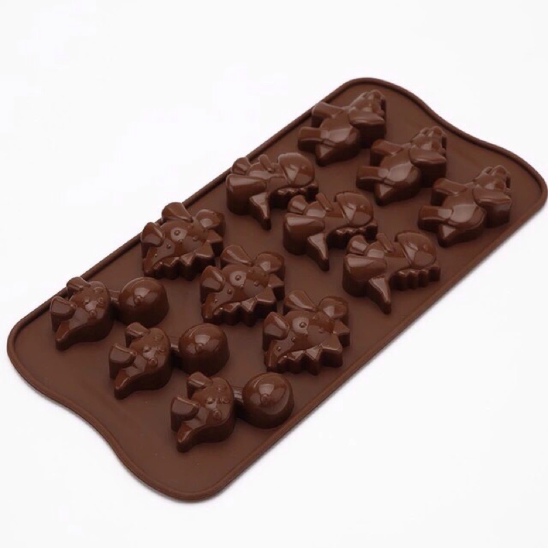 ［矽膠模］童趣小恐龍矽膠模 巧克力模 冰磚模 香磚模
