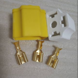 3孔H4陶瓷插座組 陶瓷燈座 H4插座組 H4插頭組 H4接頭組 耐高溫 陶瓷插頭