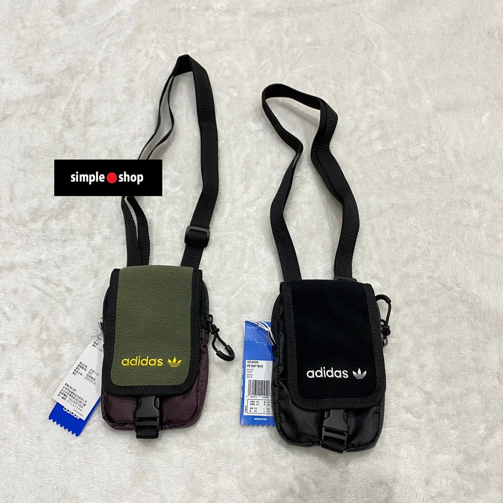 【Simple shop】ADIDAS Originals 手機包 側背包 小包 三葉草 黑GD4998 綠GD4999
