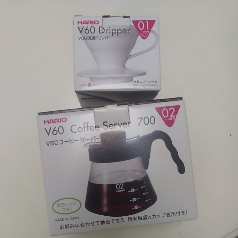 HARIO手沖咖啡器具，濾杯+咖啡壺(二手少用，很新)