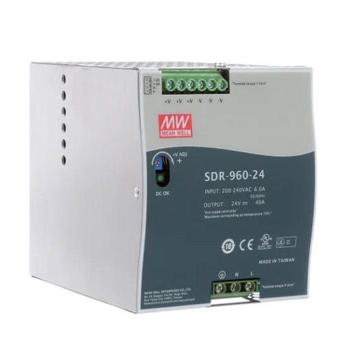 SDR-960-24 DIN導軌電源 960W 24V 40A MEAN WELL AC/DC 電源供應器(含稅)