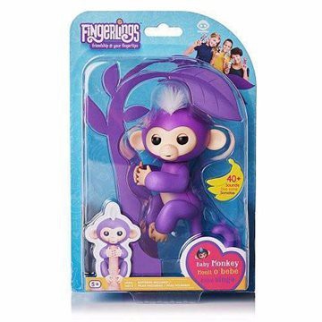 超可愛機器人玩具「手指猴」   沒有它就不飛遜惹！-紫色