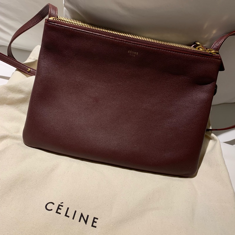 Celine Trio 大 酒紅 購於韓國樂天免稅