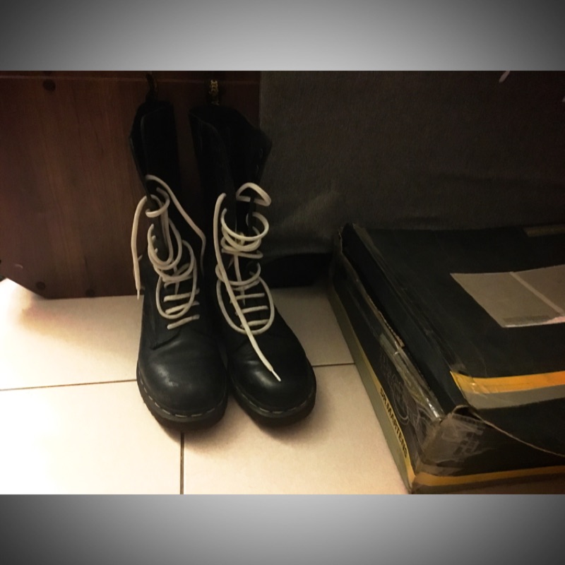 Dr.Martens 14孔黑色馬汀鞋 長靴 英國製