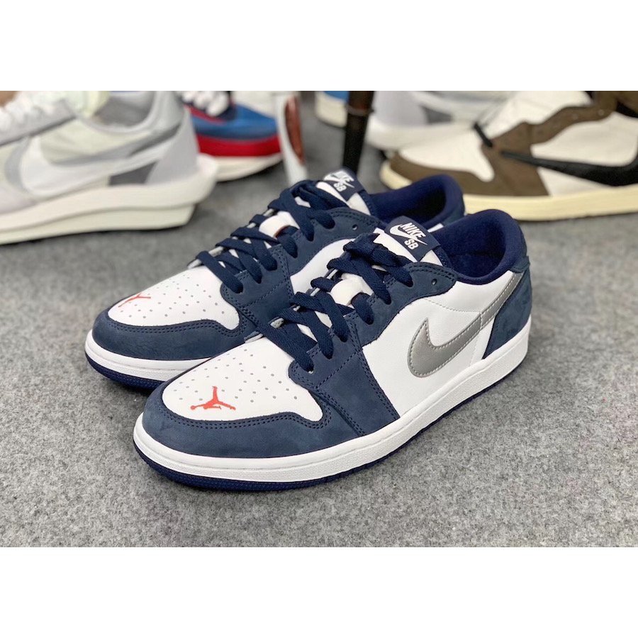 air jordan 1 low white navy