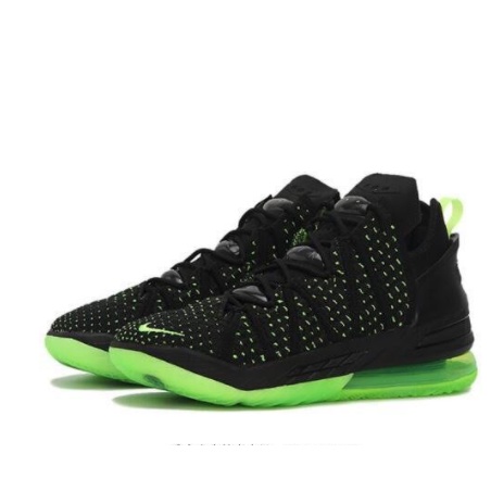 【潮鞋地帶】NIKE LeBron XVIII 黑綠 熒光 詹姆斯 全掌 中底 耐磨 籃球鞋 男鞋 CQ9284-005