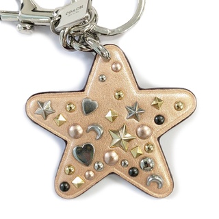 COACH 金屬玫瑰金立體星星鉚釘鑰匙圈/吊飾 (現貨)