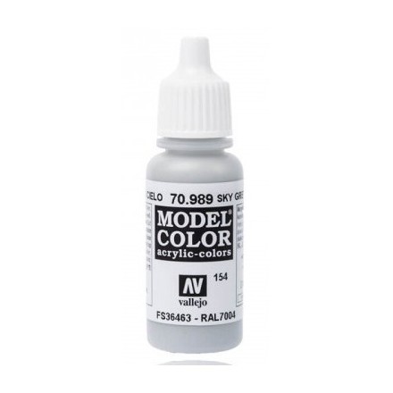 Acrylicos Vallejo AV水漆 模型色彩 Model Color 154 70989 天空灰色 17ml