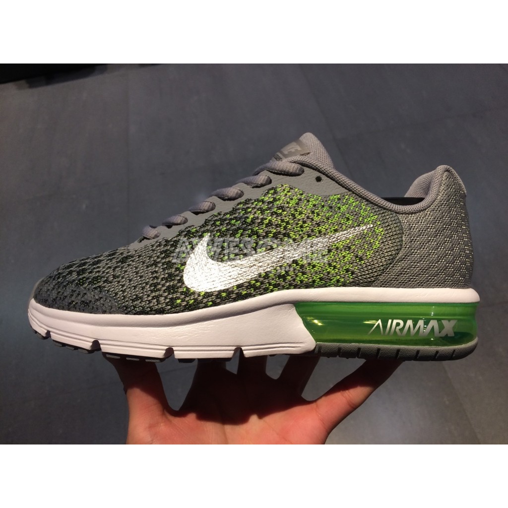 歐鉉]NIKE AIR MAX SEQUENT 2 GS 灰綠慢跑鞋大童鞋女鞋869993-003 | 蝦皮購物