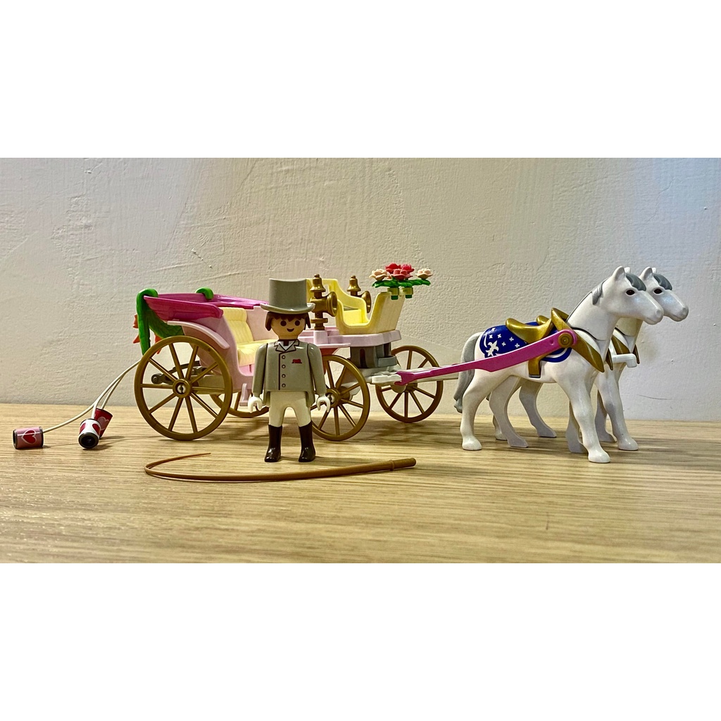 Playmobil 摩比 維多利亞 婚禮 皇家 馬車（二手無盒）