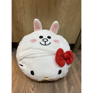 Hello Kitty + Line兔兔小抱枕