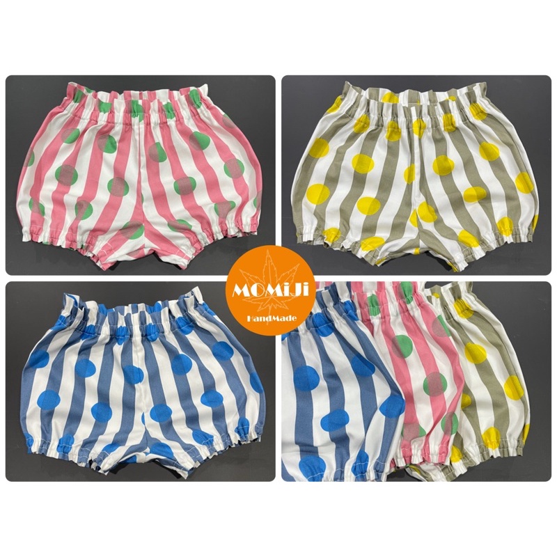 莫米吉momiji 手作 80公分90公分男童女童短褲二重紗短褲居家服燈籠褲花苞褲休閒褲現貨 蝦皮購物