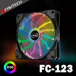 【 FANTECH FC-123 】RGB燈效防震靜音風扇 快速散熱／防震動／靜音降噪／可串聯風扇