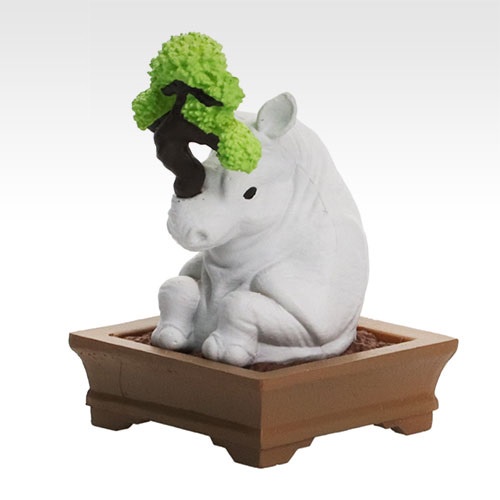 【QQ公仔物語】【NA514】【現貨】YELL BONSAI 盆栽犀牛 動物 扭蛋 單賣 杜松款