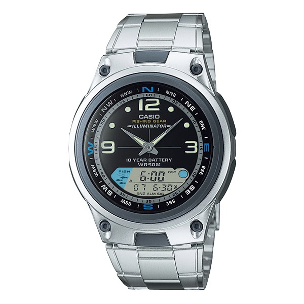 【CASIO】CASIO 運動錶款 十年電力防水電子錶 不鏽鋼錶帶 AW-82D-1A AW-82台灣卡西歐保固一年