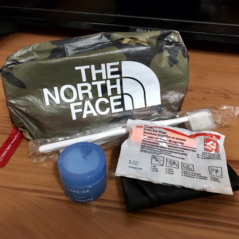 全新 華航 X The North Face 聯名 迷彩過夜包 盥洗包